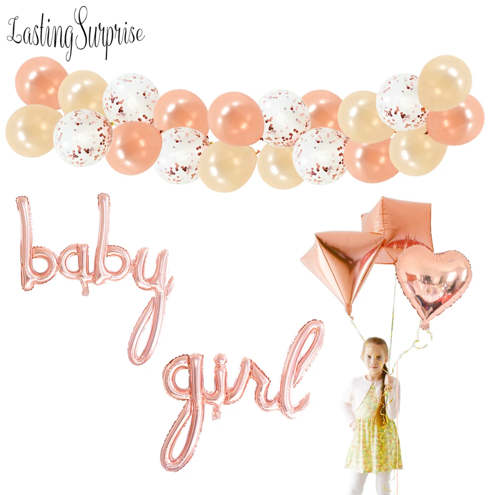 Воздушные шары из фольги с надписью на день рождения розовое золото|Воздушные и