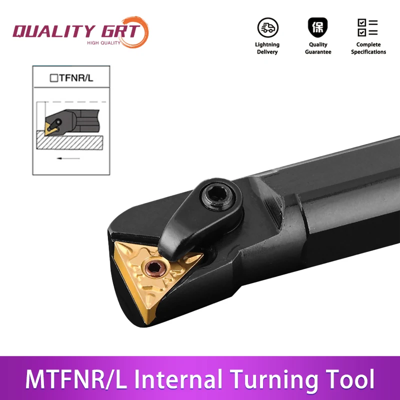 

Q.Grt S16Q-MTFNR16 S20R-MTFNR16 S25S-MTFNR16 Internal Turning Tool Holder Carbide Inserts TNMG MTFNR/L CNC Lathe Cutting Tools