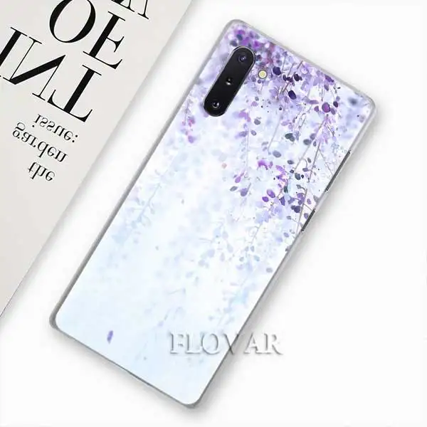 010 Акварельный цветок Одуванчик Лотос Лаванда Чехлы для samsung Galaxy Note 10 S10 Plus 5G S10e A30 A40 A50 A60 A70 M40 жесткий чехол - Цвет: 010