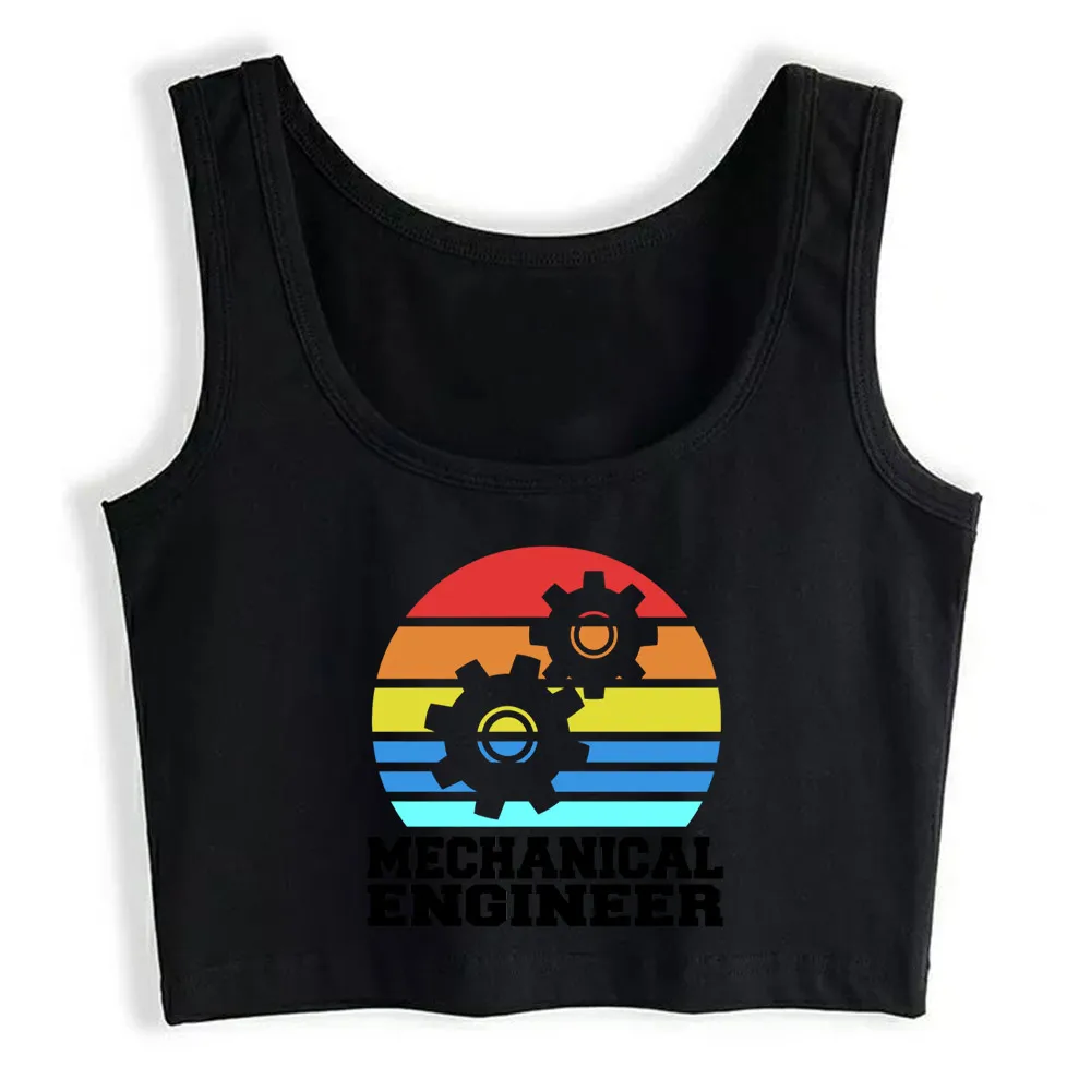 

Crop Top Women Mechanical Engineer Harajuku Tank Top Women Casual Women Clothes