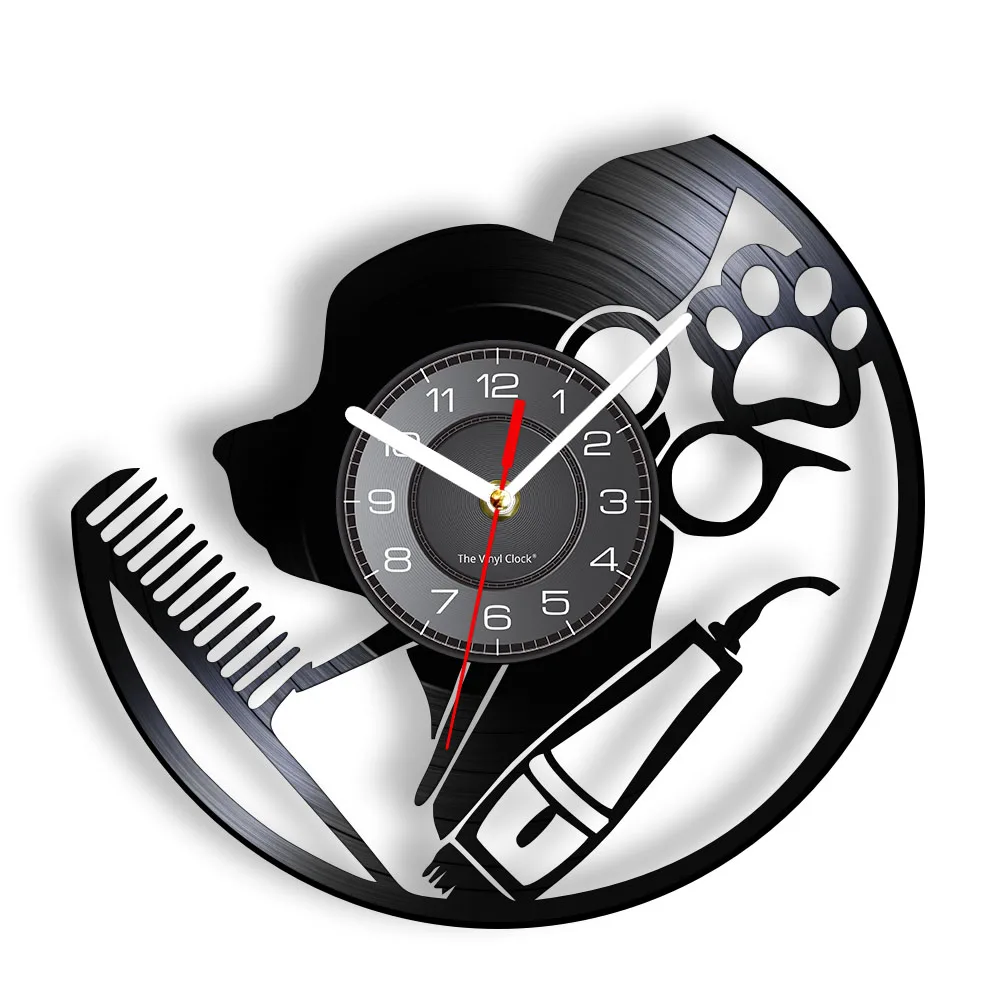 Настенные часы с виниловой пластиной для ухода за животными | Дом и сад