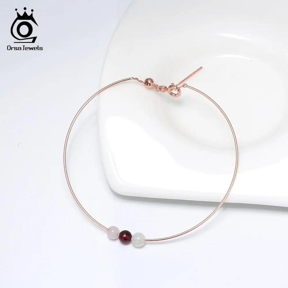 Женский Регулируемый браслет ORSA JEWELS из чистого серебра 925 пробы цвет розового