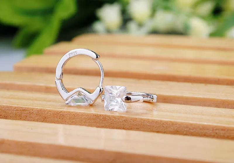 Серьги-клипсы с аметистом женские изящное Ювелирное Украшение из стерлингового