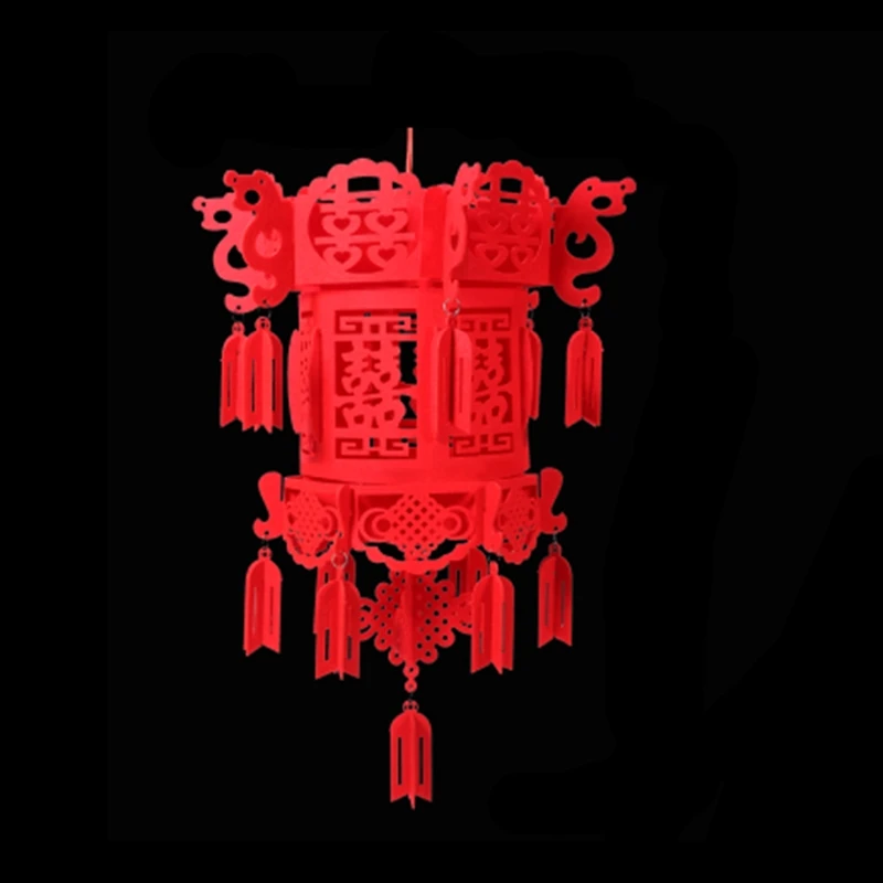 Xi Фонарь s Свадебный китайский фонарь фестиваль свадебное украшение Lampion Летающий нетканый красный фонарь декоративная лампа огни DIY - Color: Xi