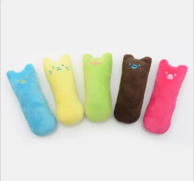 Cat bite resistant plush toys Funny Interactive Teeth Grinding Catnip Toys Claws Thumb Bite mint For Cats | Дом и сад