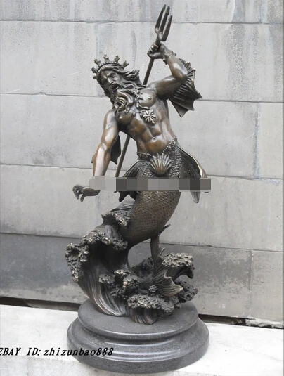 Фото  412 + 14 &quotГреческая мифологическая Бронзовая статуя морского короля Посейдона