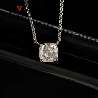 oevas classic 925 sterling silver created moissanite gemstone wedding engagement party pendent necklace fine jewelry wholesale
