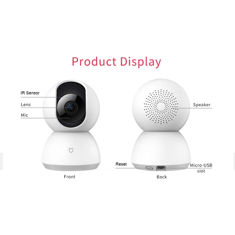 IP-камера Xiaomi Mijia 1080P беспроводная с углом обзора 360 градусов | Электроника
