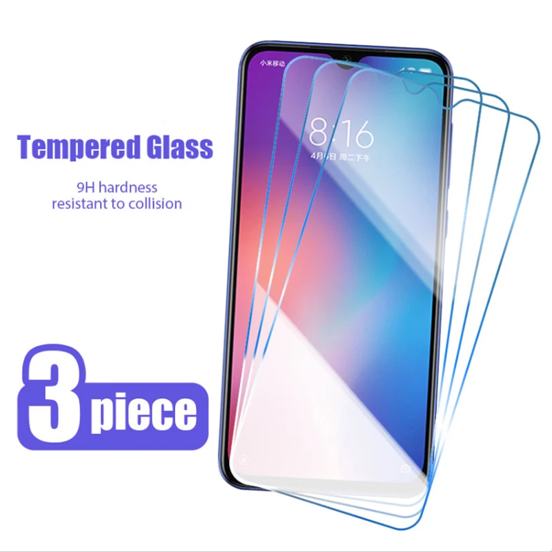 

3 Pcs Tempered Glass For Xiaomi Mi 9 10 9 Lite 10T 10 Lite 10 Pro 5G Note3 Screen Glass For Xiaomi Poco X3 M3 X3 NFC F2 Pro