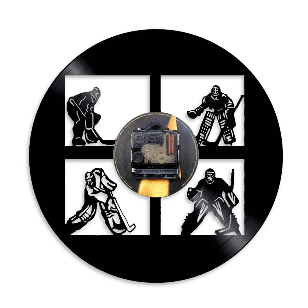Настенные часы с фотографиями виниловые приборы в стиле унисекс для хоккея
