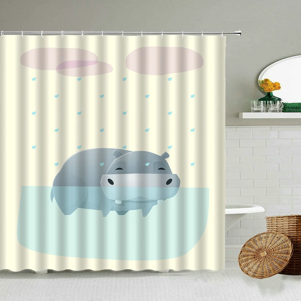 Занавеска для душа в скандинавском стиле водонепроницаемая штора из полиэстера