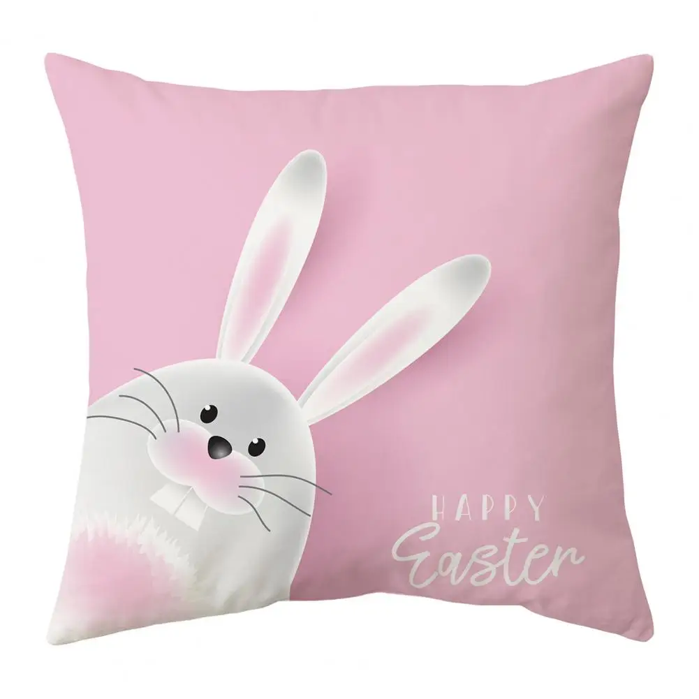 

Pillow Cover Soft Cute Smooth Closure Easter Home Decoration Supplies for Sofa Couch