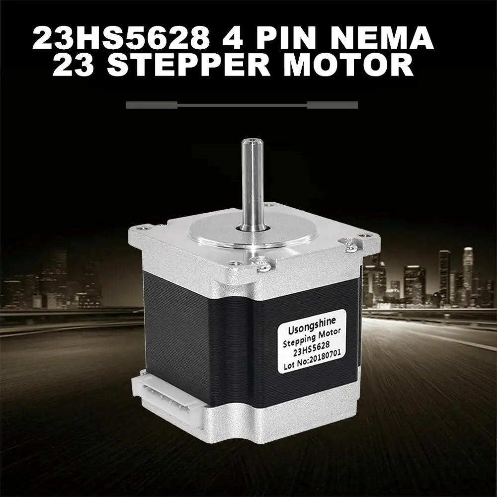 23HS5628 4-lead Nema 23 Stepper Motor 2.8A With 6.35mm Shaft CNC Laser Grind Foam Plasma Cut | Обустройство дома
