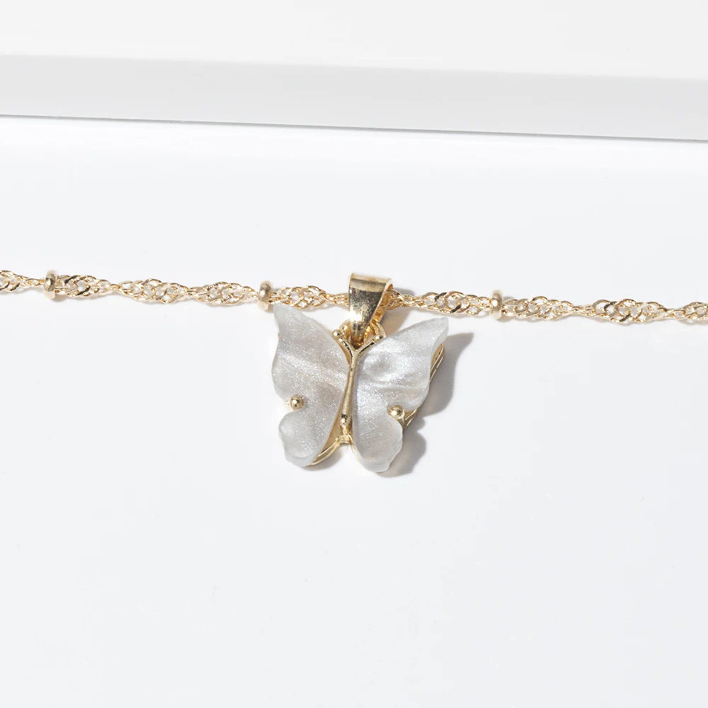 

Cute Butterfly Pendant Necklace for Women Cocktail Party Statement Necklace Steet Style Korean Fashion Necklace Jewelry Gifts