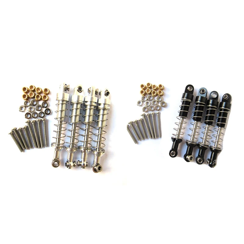 

8 шт. амортизатор для WPL C14 C24 MN D90 D91 D99S Аксессуары для автомобилей на дистанционном управлении, 4 шт. серебристый и 4 шт. черный