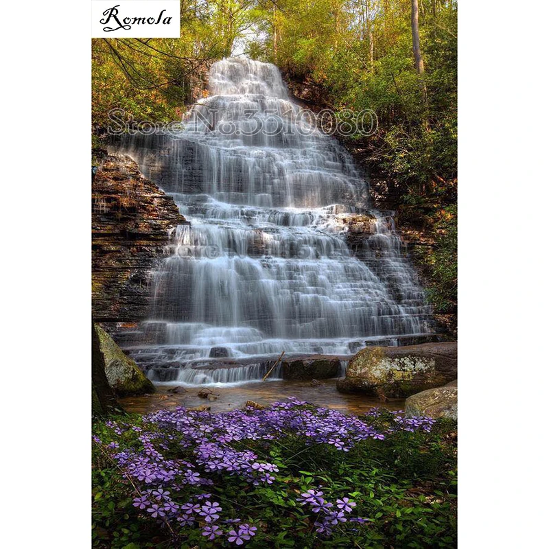 

5D DIY алмазная живопись полный квадратный/круглый водопад вышивка пейзажа узор 3D наборы для вышивки крестом мозаика наклейки на стену