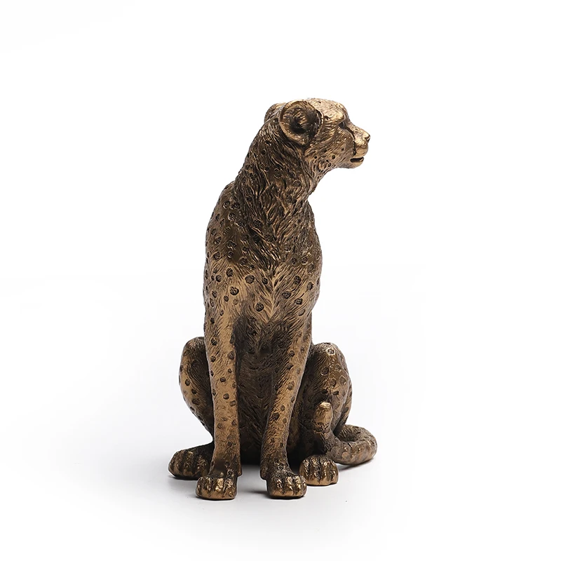 

Neylend African Leopard Resin Statue Home Sculpture Animal Model Desktop Ornaments Wine Cabinet Decoration Leopard Decoration
