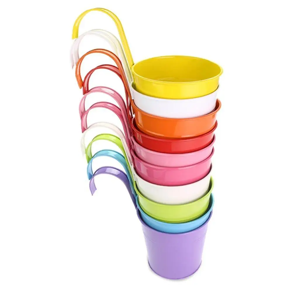 Садовый металлический цветок 10 X горшки подвесное настенное ведро плантатор для