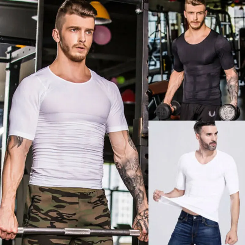 Мужская футболка для тренажерного зала Спортивное нижнее белье с коротким