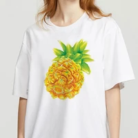 womens colorful pineapple fruit clothing printed t shirt fashion womens top graphic t shirt womens kawaii camisas t shirt