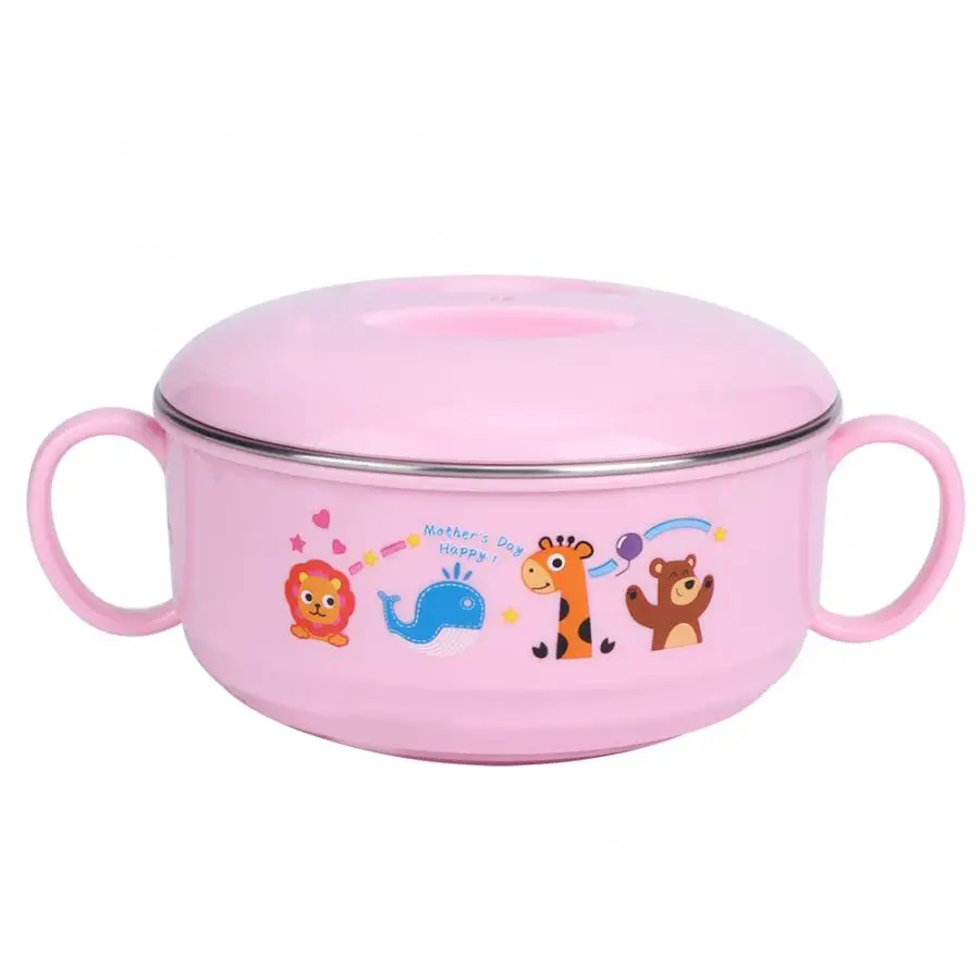 Милый мультяшный набор детской посуды из нержавеющей стали детская чаша чашка