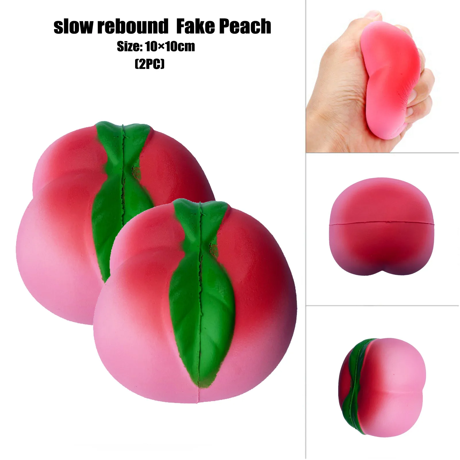 

Hot Sale Simulated Fruit Fake Peach Crafts Variety Of Styles Decompression Toys for Children Funny Gifts #L4