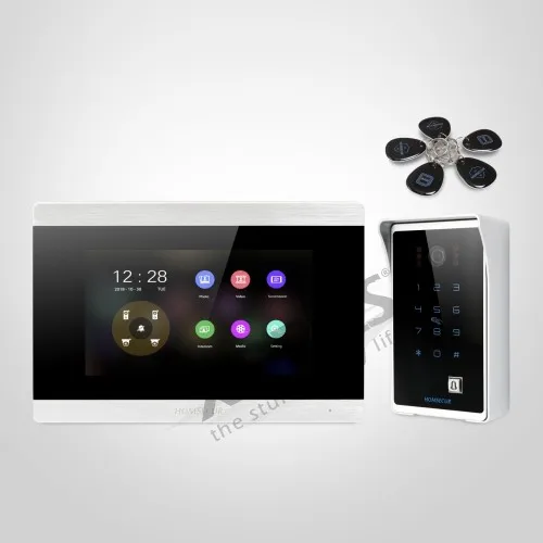 HOMSECUR 7 &quotБез Рук Видеодомофон Интерком Безопасности + Белый Монитор: TC011 W TM704