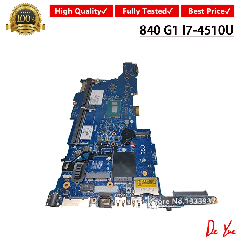 

Материнская плата для ноутбука HP Elitebook 850-G1 840 G1 I7-4510U 6050A2559101-MB-A03 802535-001 802535-501, материнская плата