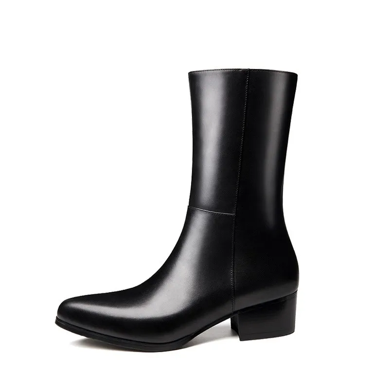 2020 осенние ботинки из натуральной кожи мужские теплые роскошные модельные до