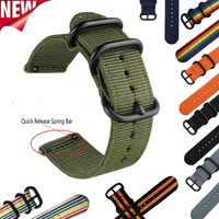 22mm 20mm 18mm nato nylon watch band for amazfit bip pace stratos for samsung gear s3s2 sport galaxy watch 46mm ticwatch proe