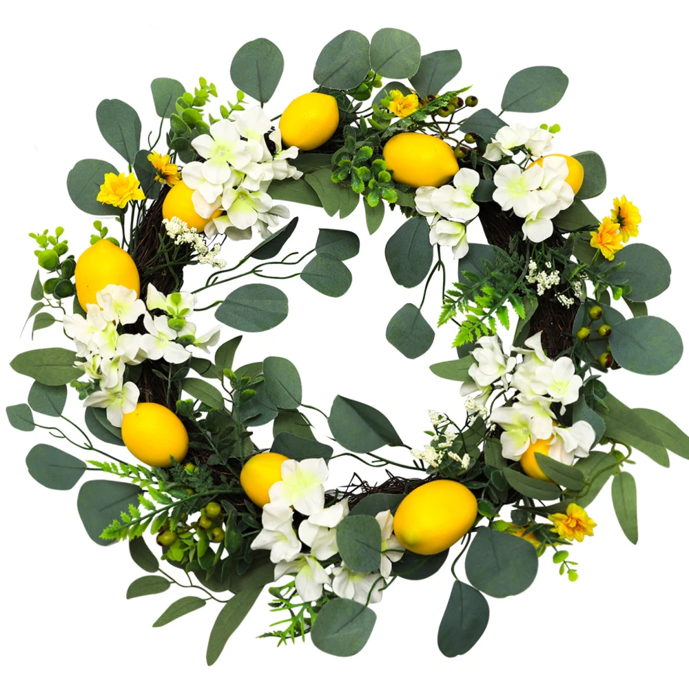 

Artificial Wreath Garland Hanging Ornament Door Decoration Rattan Multicolor 45cm Festival Supplies Plastic Flowers Branches