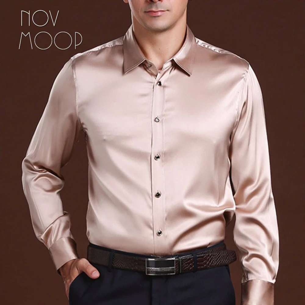 Американский стиль 3 цвета однотонная деловая шелковая рубашка мужские рубашки