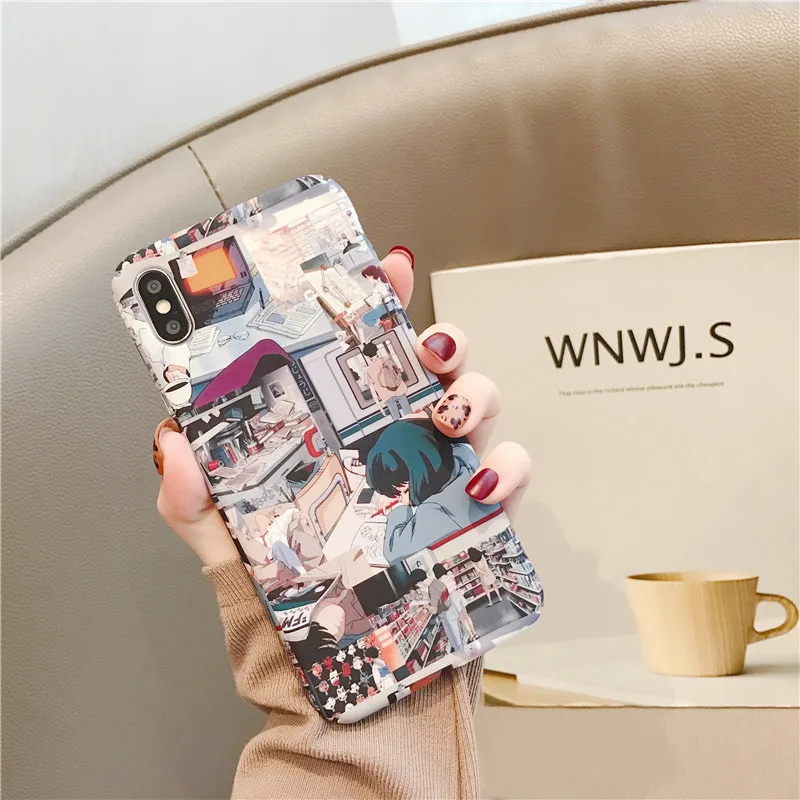 Мягкий чехол в японском стиле для iphone 6 6S 7 8 PLUS X 10 пластиковый с рисунком лисы 11 Pro XS