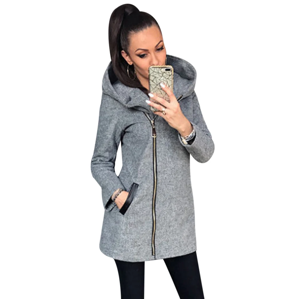 

Women's Thick Winter Warm Hooded Coat Zipper Coat Fashion Parka Coat Ladies Hooded Coat Jacket Windbreaker