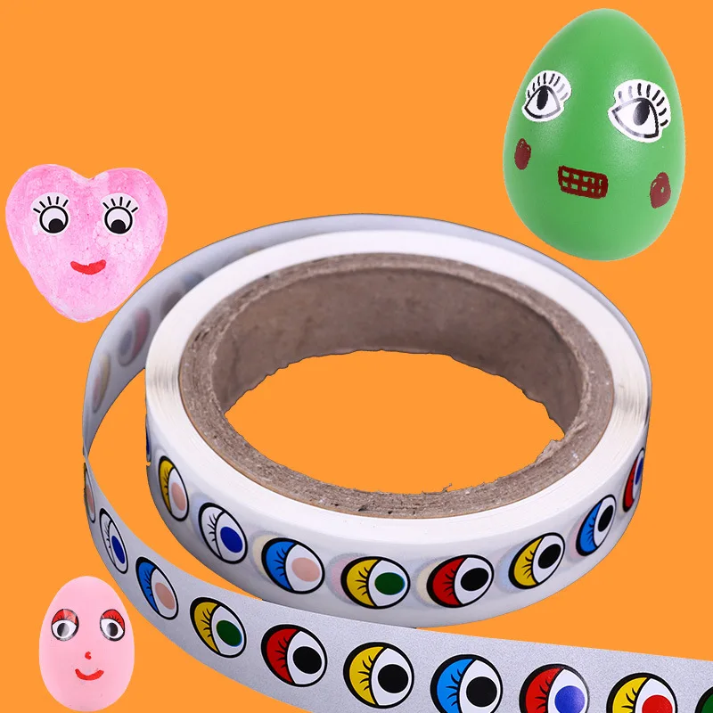 Детские Мультяшные животные глаза нос рот DIY клеевые наклейки детские