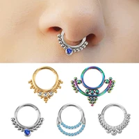 1pc surgical steel nose ring hinged hoop earring septum piercing clicker segment tragus cartilage helix ear eyebrow ring jewelry