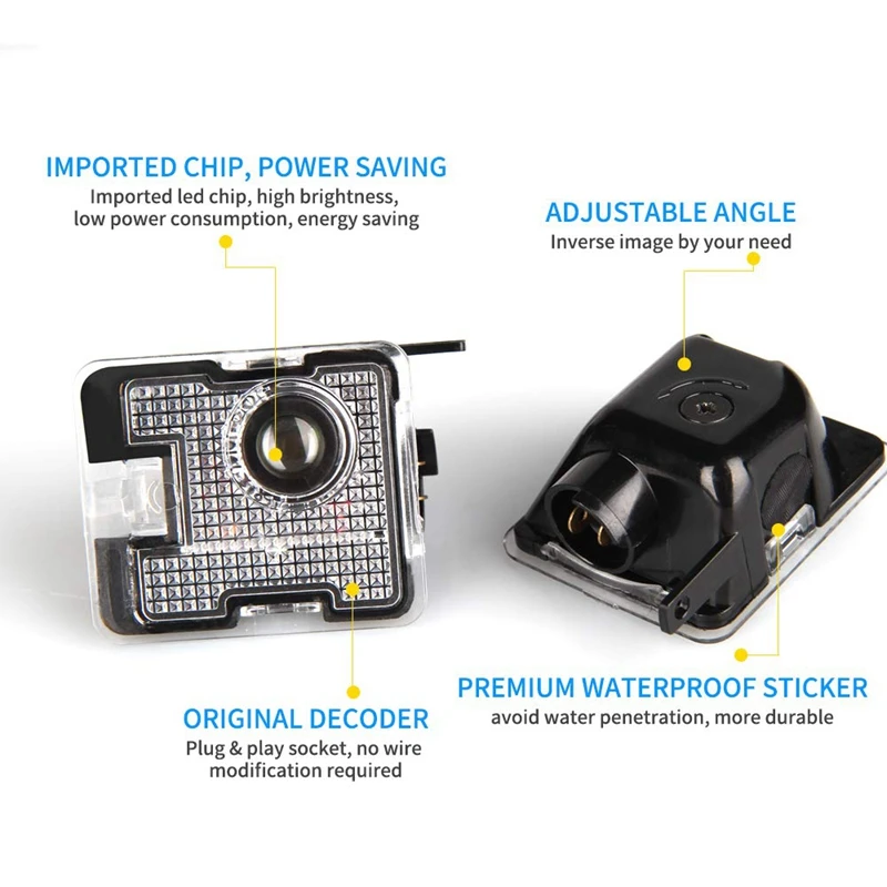 2 шт. автомобильный боковой светодиодный светильник ing Sign Лампа для проектора