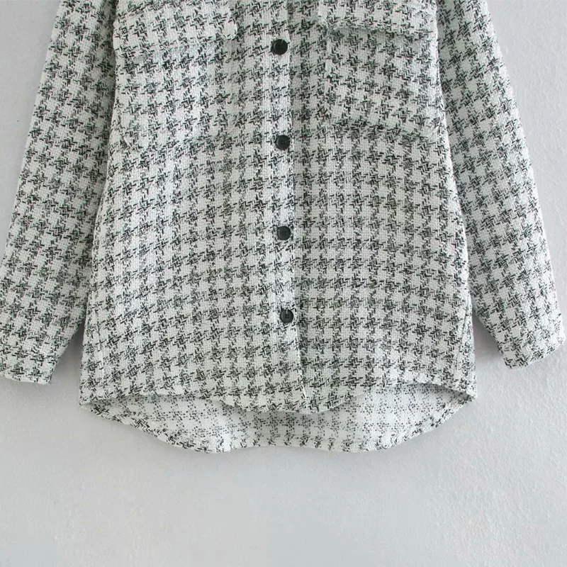 

Women Autumn Warm Plaid Shirts Jackets 2020 Loose Pockets Turn-down Collar Fashion Female Street Jacket Outerwear XQJ9228