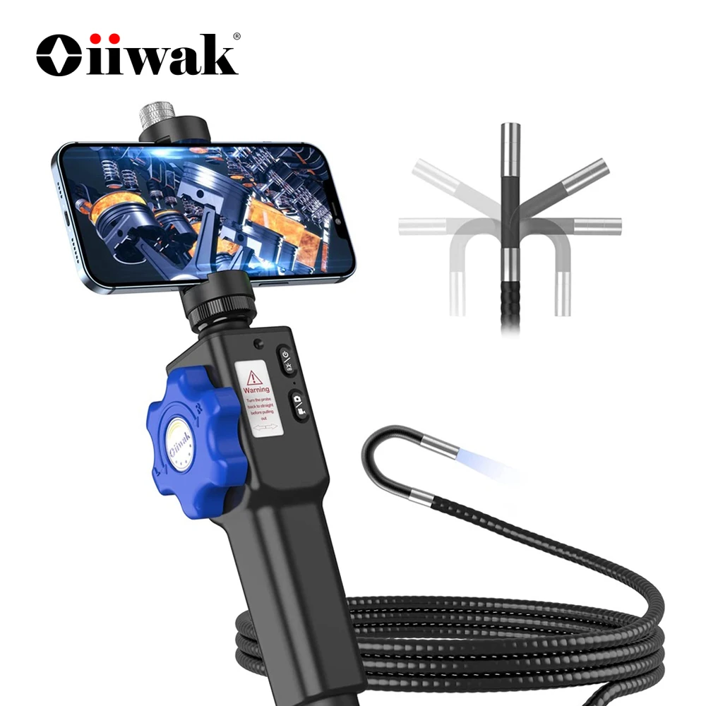 Купить эндоскоп поворотный, эндоскоп 360 градусов, Автомобильная Камера-Эндоскоп Oiiwak, 8,5 мм, с поворотом на 360 градусов