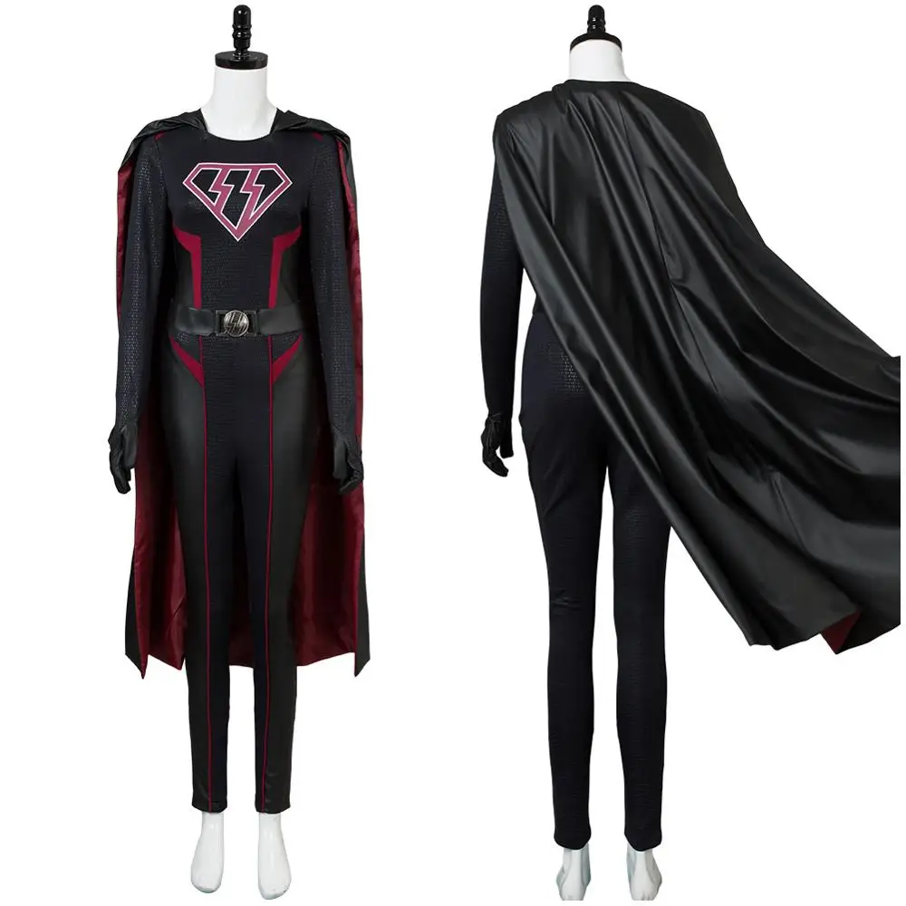 CBS Косплэй костюм Кара ЭЗ-El кары Дэнверс комбинезон накидка карнавальные костюмы