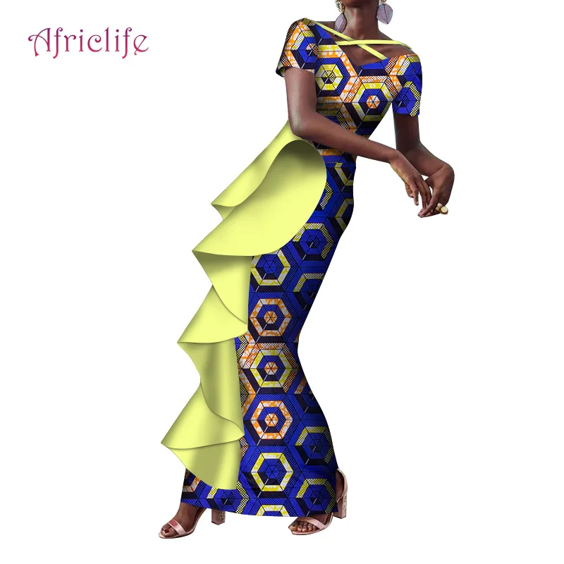 Летние платья с Африканским принтом для женщин одежда Дашики модные женские
