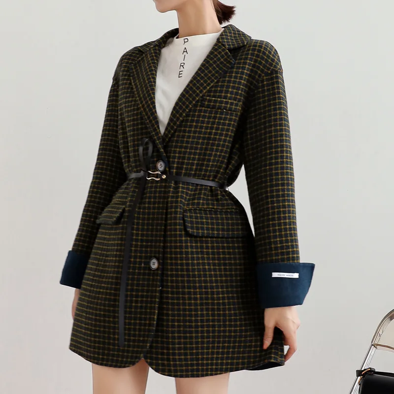 

2020 GJSD coat black wool coat fall clothes for women cashmere coat