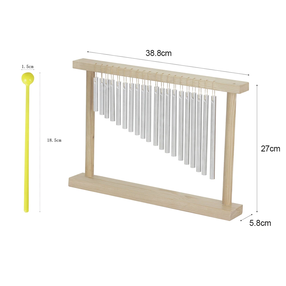 20-тоновые колокольчики настольные 20 бар Однорядный музыкальный перкуссионный
