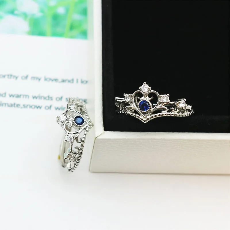 Четыре вида открытых регулируемых роскошных свадебных колец принцессы в стиле