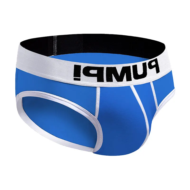Мужские трусы джоки в полоску белые дышащие брифы из хлопка бандаж сексуальное