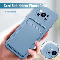 Card Slot Phone Case For Xiaomi Poco Pro NFC Pokox3 NFC Pocco Little X3pro Silicone Shockproof Protector Cover Fundas