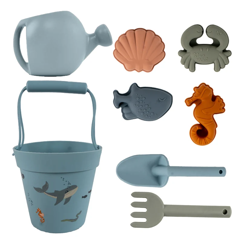 

Children Beach Baby Toys Slicone Summer Digging Sand Tool with Shovel Water Game Play Outdoor Toy Set Sandbox for Boys Girls
