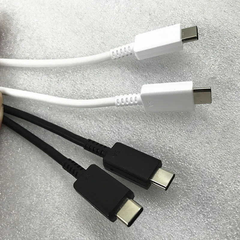 Оригинальный Samsung Note 20 Plus 5A двойной USB Type C супербыстрый зарядный кабель