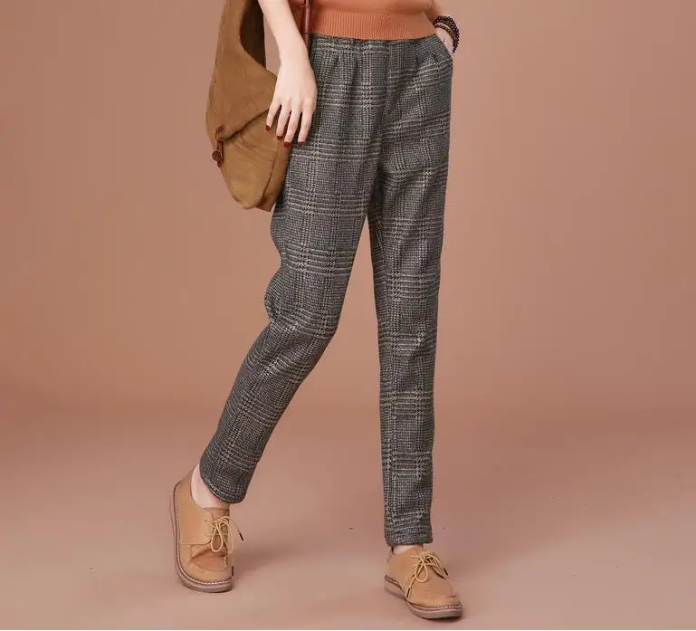 2019 Зимние новые плюс бархатные брюки Теплые повседневные женские большие