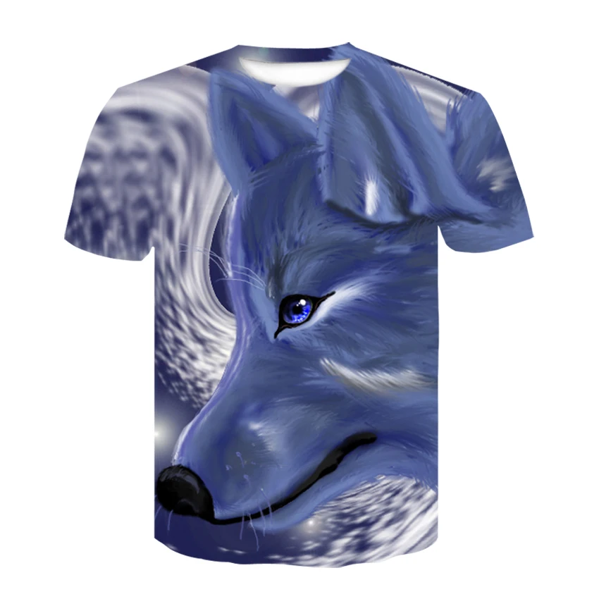 Мужская футболка 2020 с принтом волка мужские 3D футболки Новые Топы животными